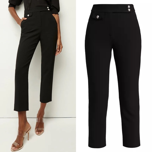 Veronica beard Renzo pant black silver buttons - Picture 2 of 10